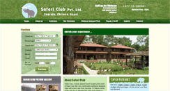 Desktop Screenshot of chitwansafariclub.com