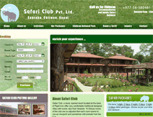 Tablet Screenshot of chitwansafariclub.com